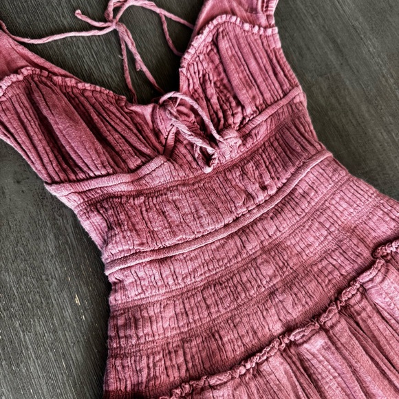 Free People Feeling Bonita Midi Dress Backless Pink Rose XS - Picture 8 of 14